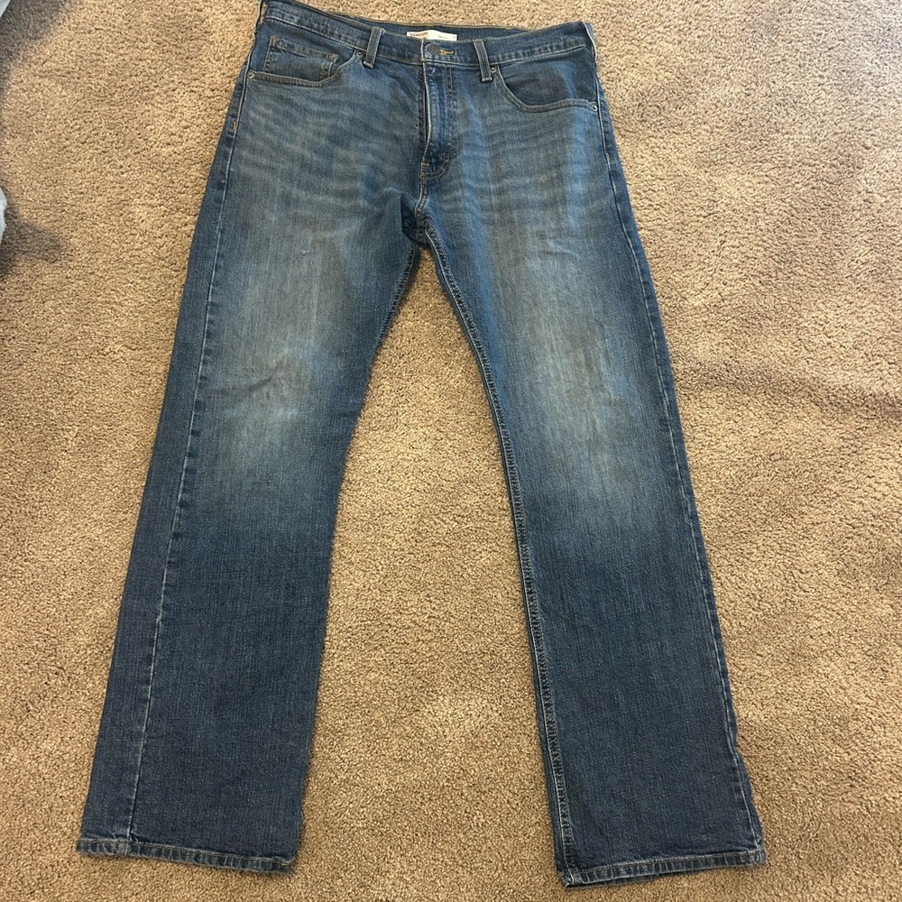 Signature by Levi Strauss Men's Dark Blue Straight Jeans